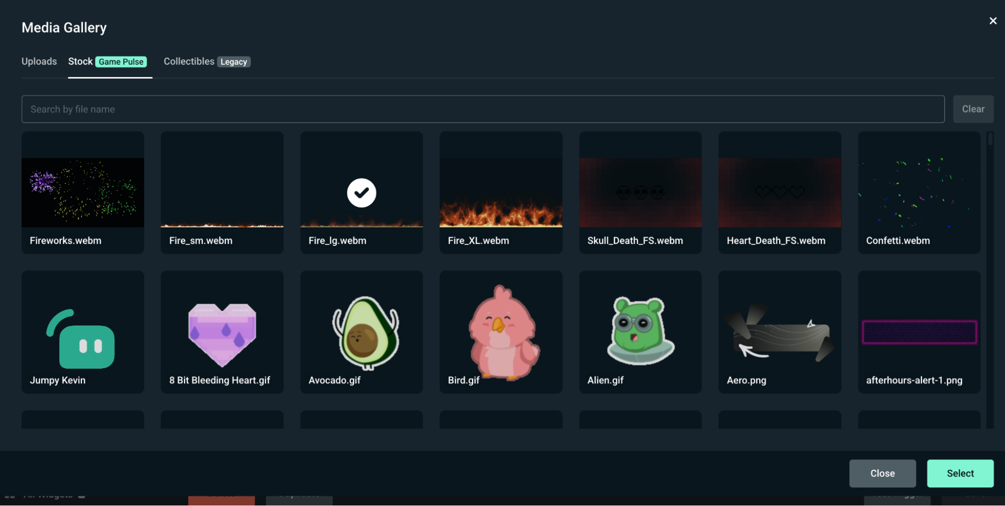 streamlabs desktop game pulse widget stock image library
